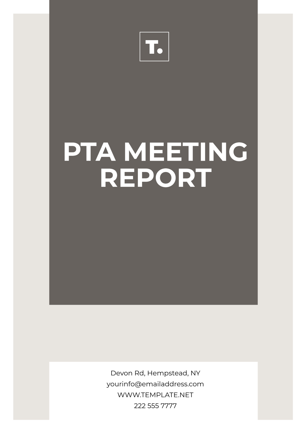 PTA Meeting Report Template - Edit Online & Download