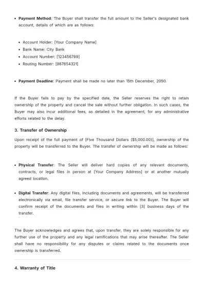 Free Attorney Bill of Sale Template to Edit Online