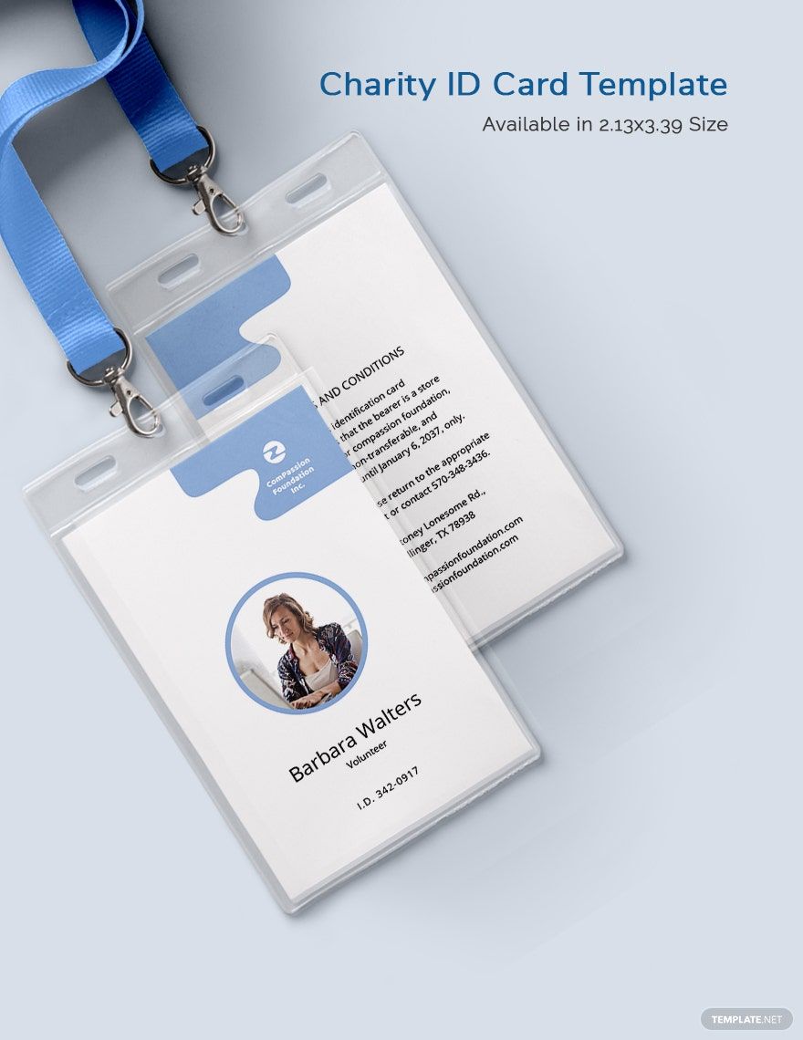Charity Foundation ID Card Template