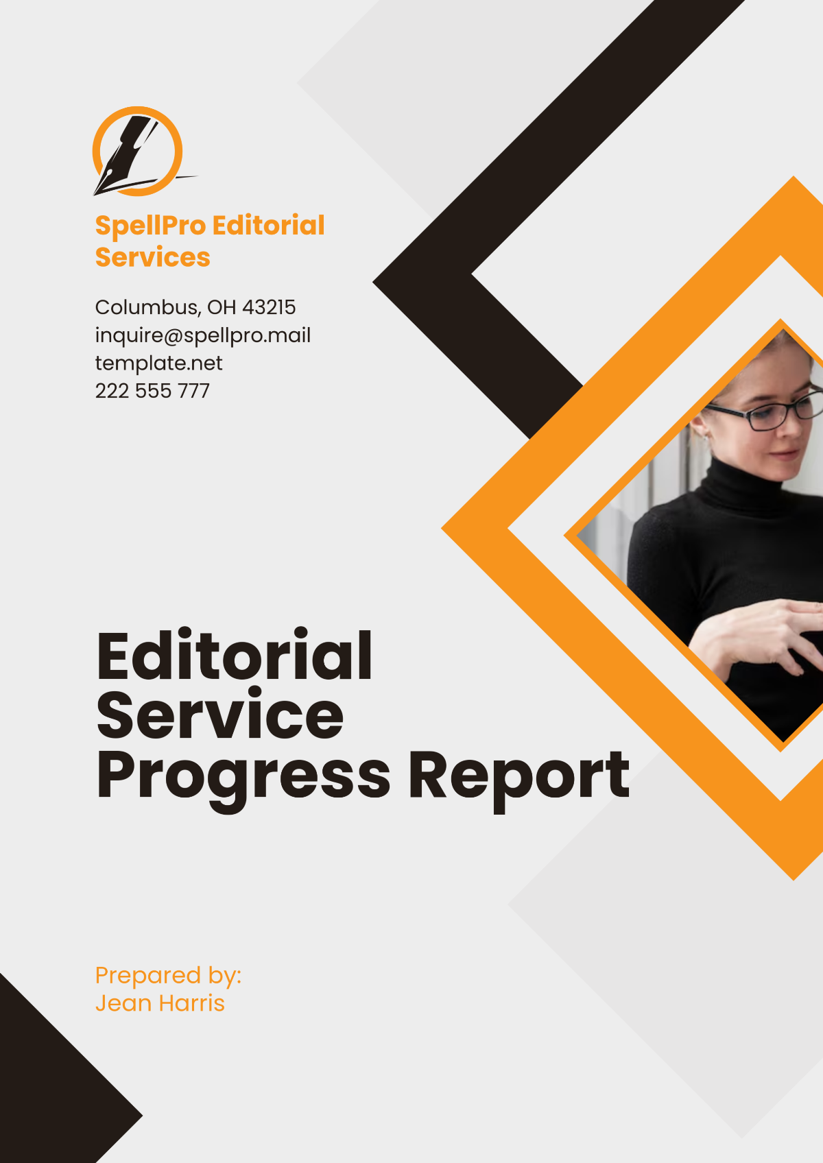 Editorial Service Progress Report Template - Edit Online & Download