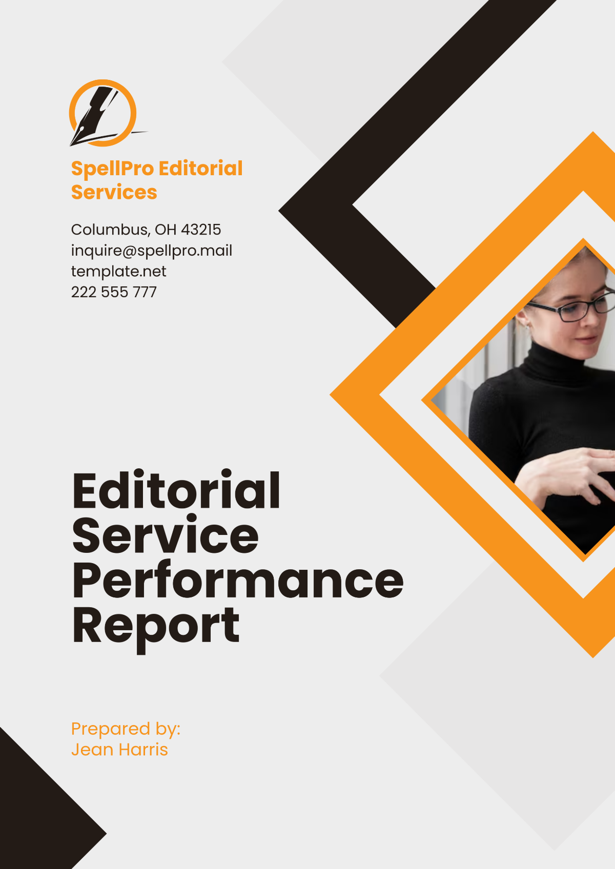 Editorial Service Performance Report Template - Edit Online & Download