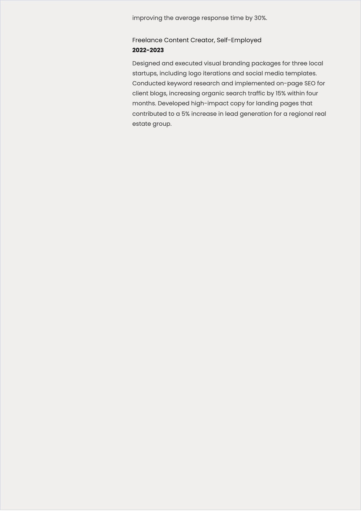 Free Functional ATS Resume for Entry-Level Professional Template