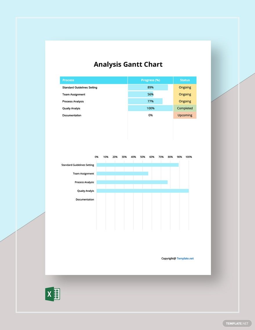 Free Simple Analysis Gantt Chart Template