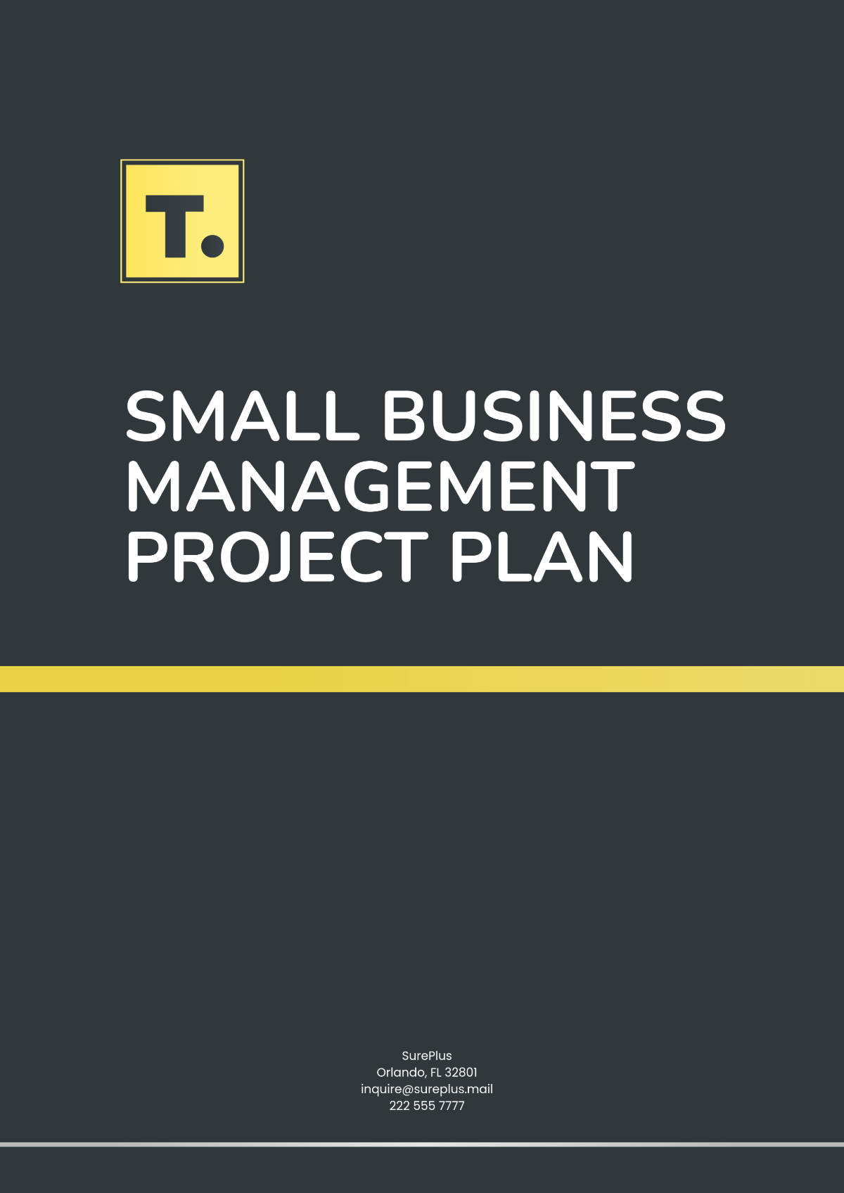 Small Business Management Project Plan Template - Edit Online & Download