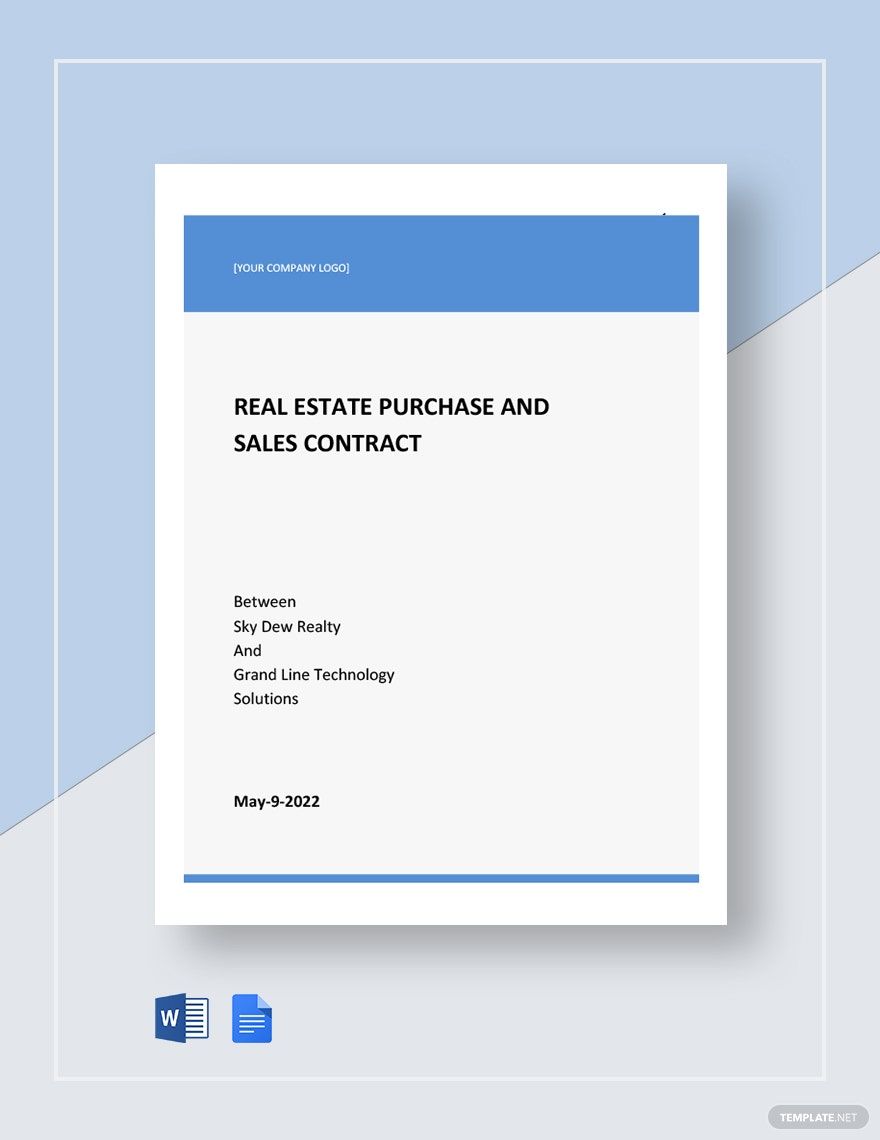 Real Estate Purchase & Sales Contract Template