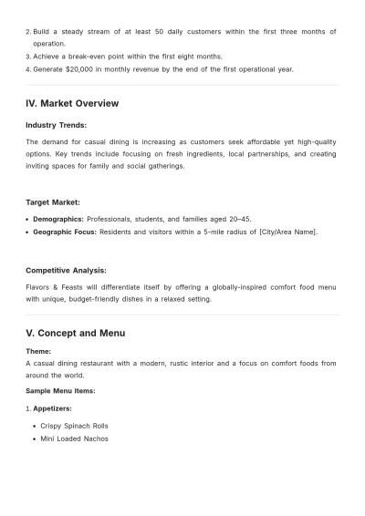 Free Simple Start-up Restaurant Proposal Template to Edit Online