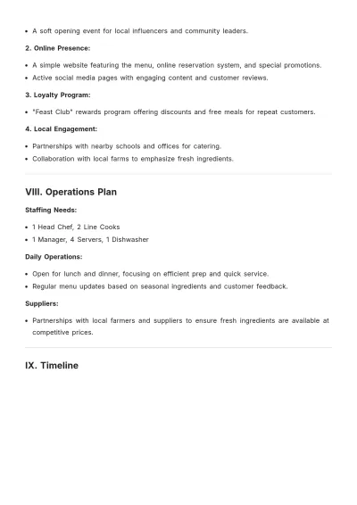 Free Simple Start-up Restaurant Proposal Template to Edit Online