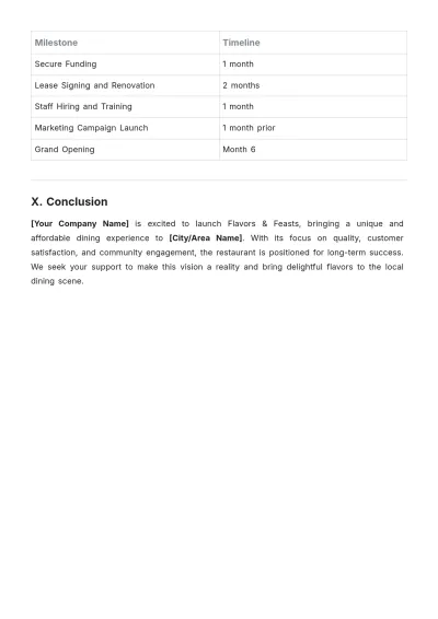 Free Simple Start-up Restaurant Proposal Template to Edit Online