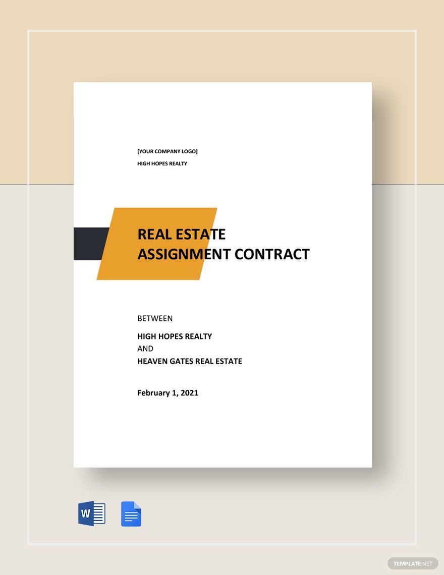 Free Real Estate Assignment Contract Template
