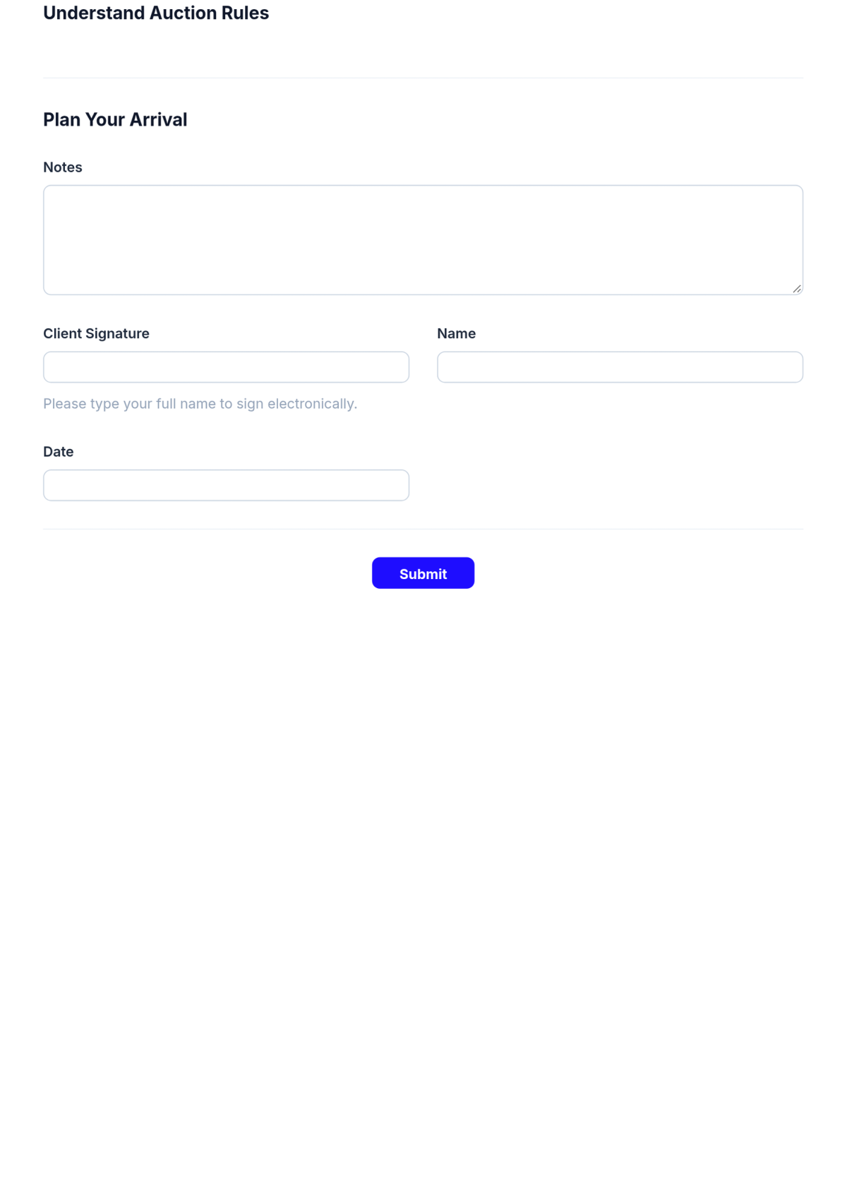 Free Pre-Auction Checklist Form Template & AI Maker