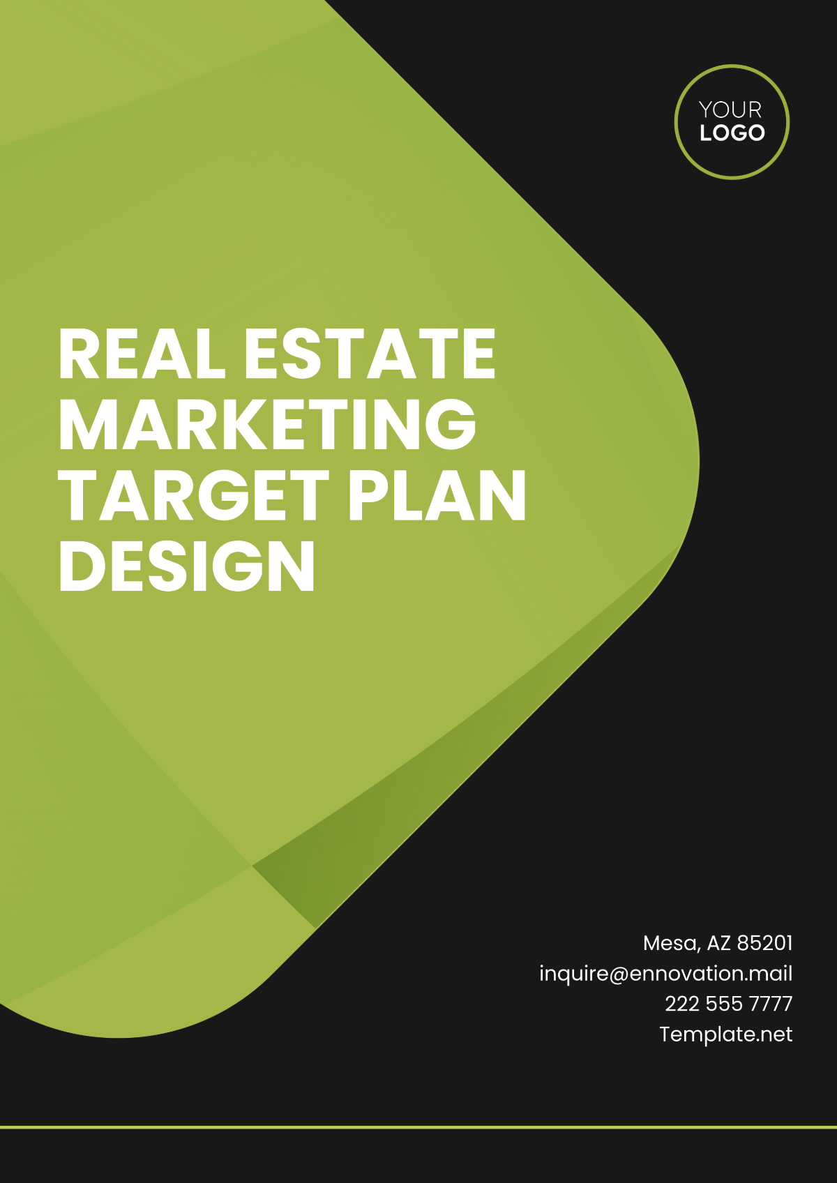 Real Estate Marketing Target Plan Design Template - Edit Online & Download