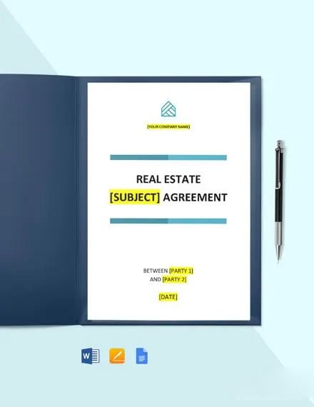 Basic Real Estate Agreement Template