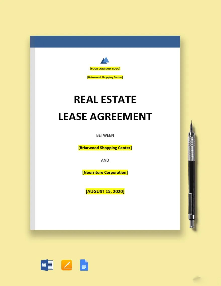 Percentage Shopping Center Lease Agreement Template