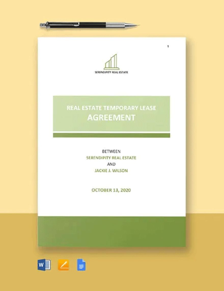 Temporary Lease Agreement Template