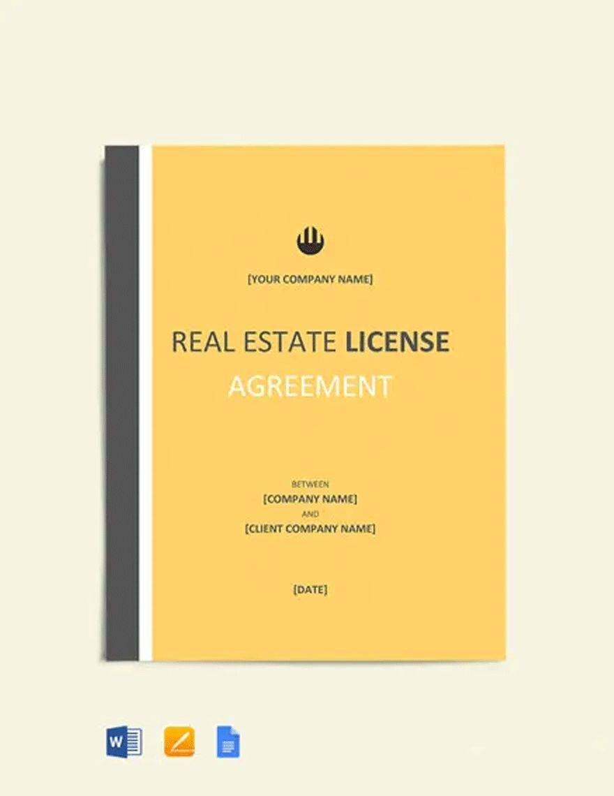 Real Estate License Agreement Template in Word, Pages, Google Docs - Download | Template.net