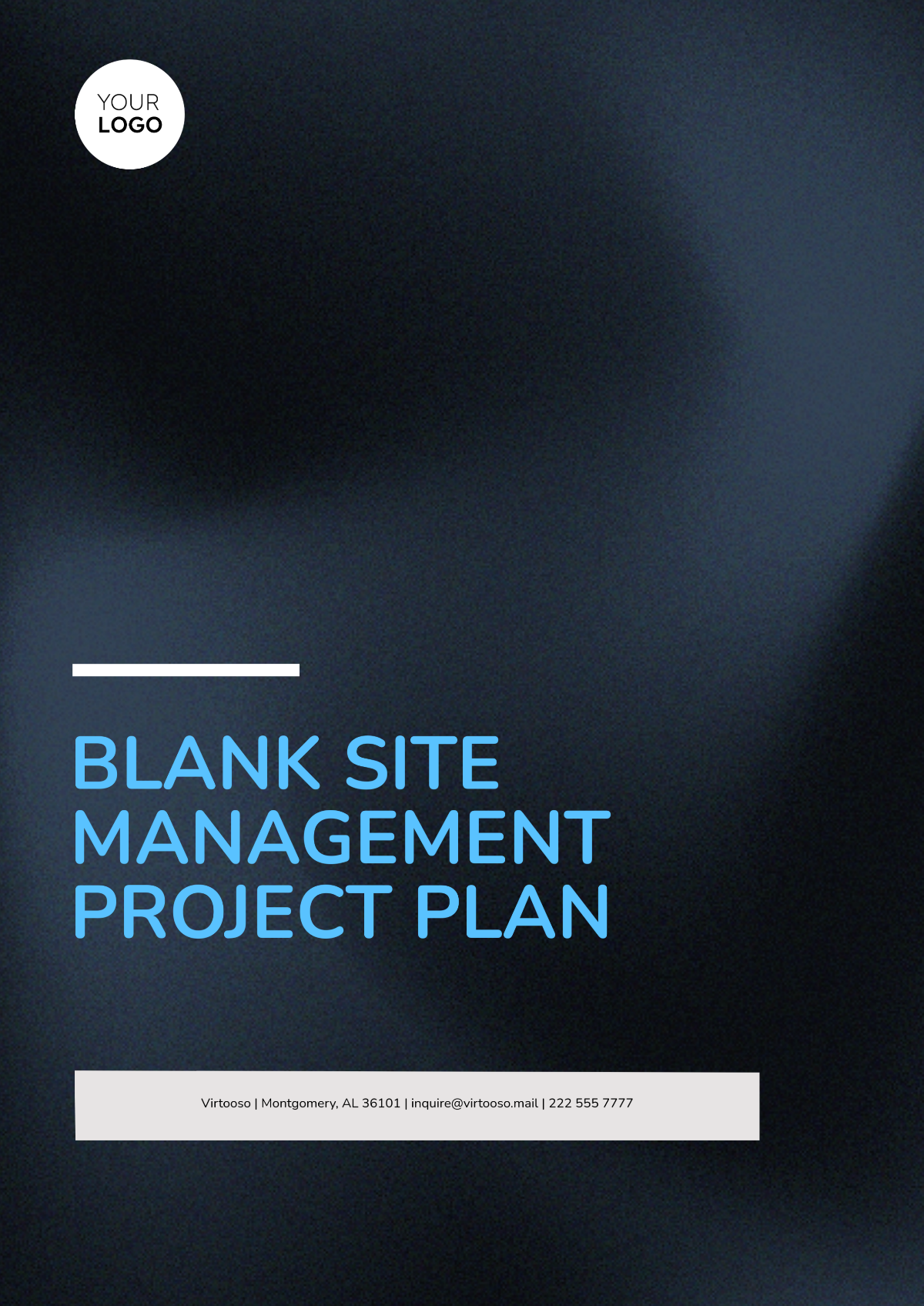 Blank Site Management Project Plan Template - Edit Online & Download