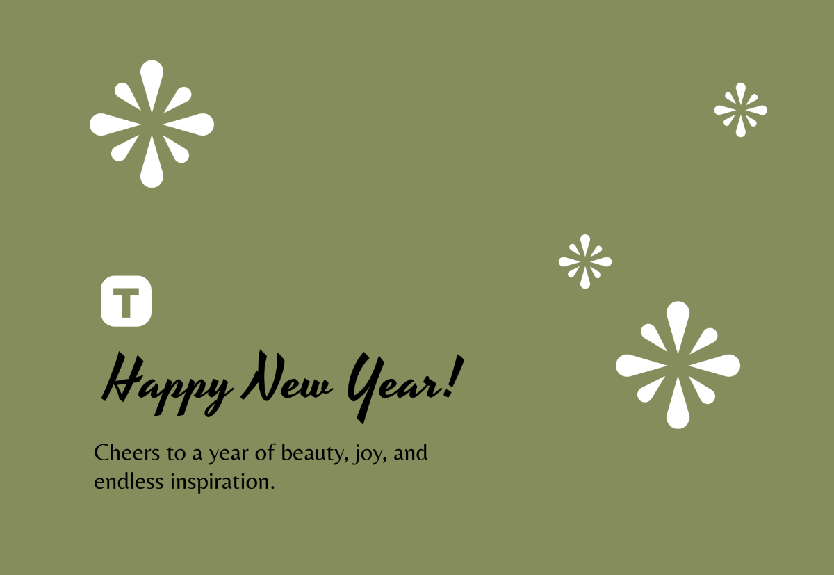 Free Aesthetic New Year Card Template - Edit Online & Download