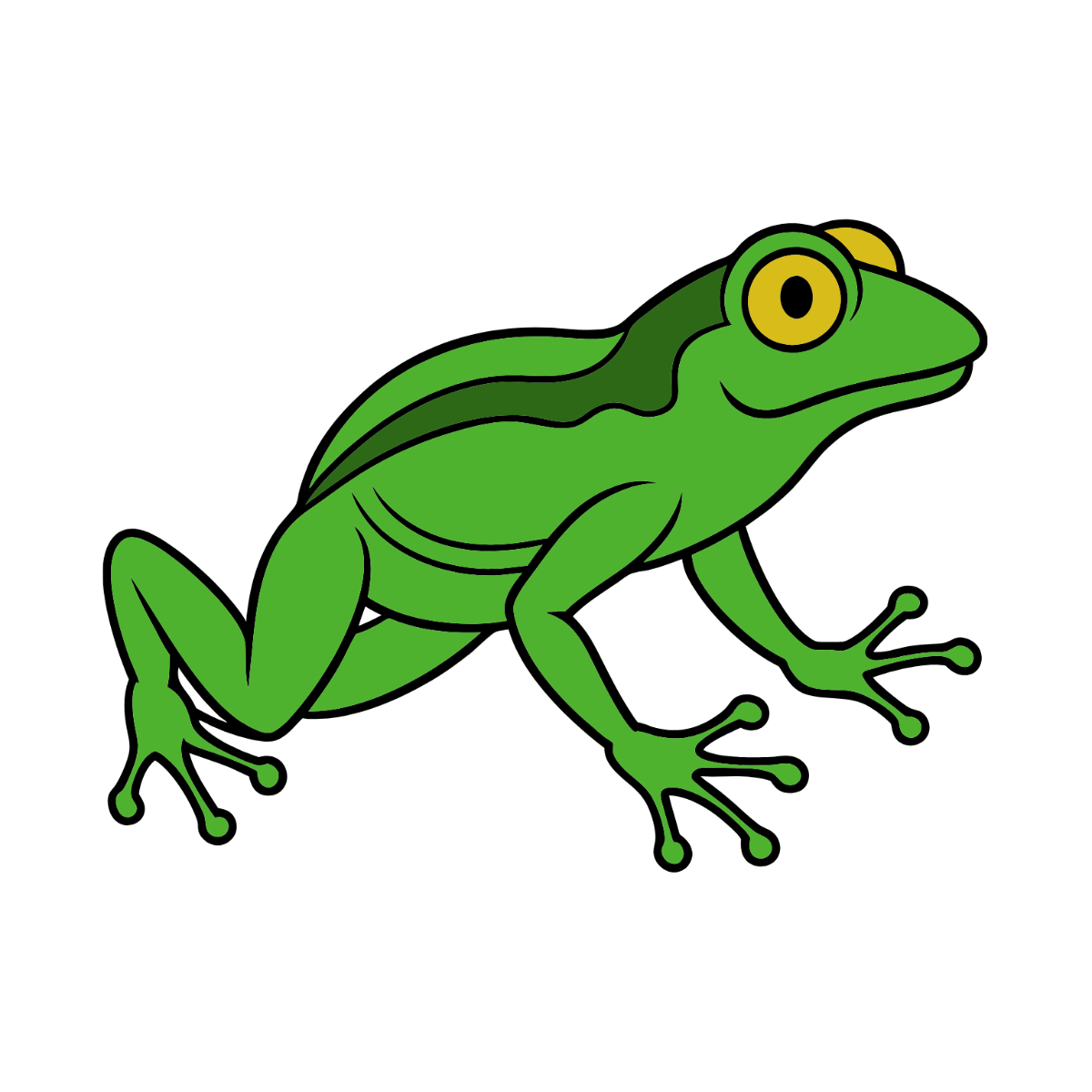 Free Green Frog Clipart Template