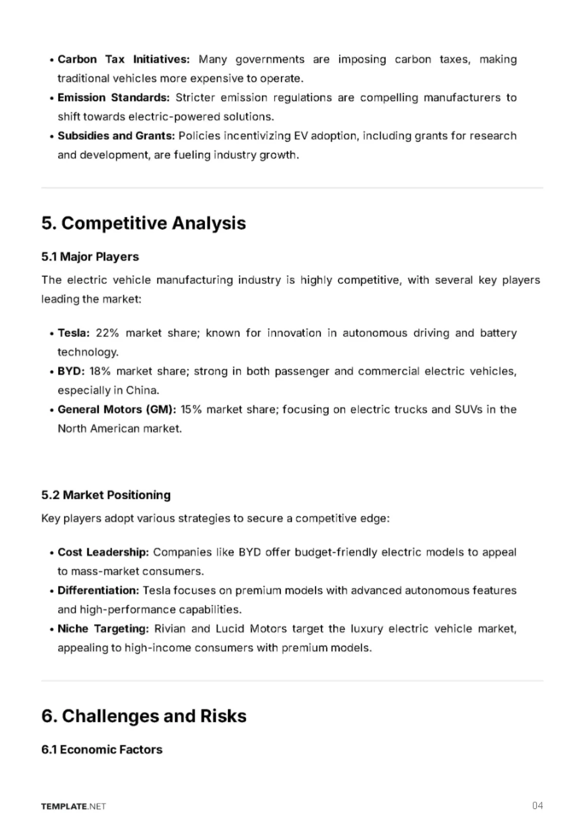 Free Industry Analysis Report Template to Edit Online