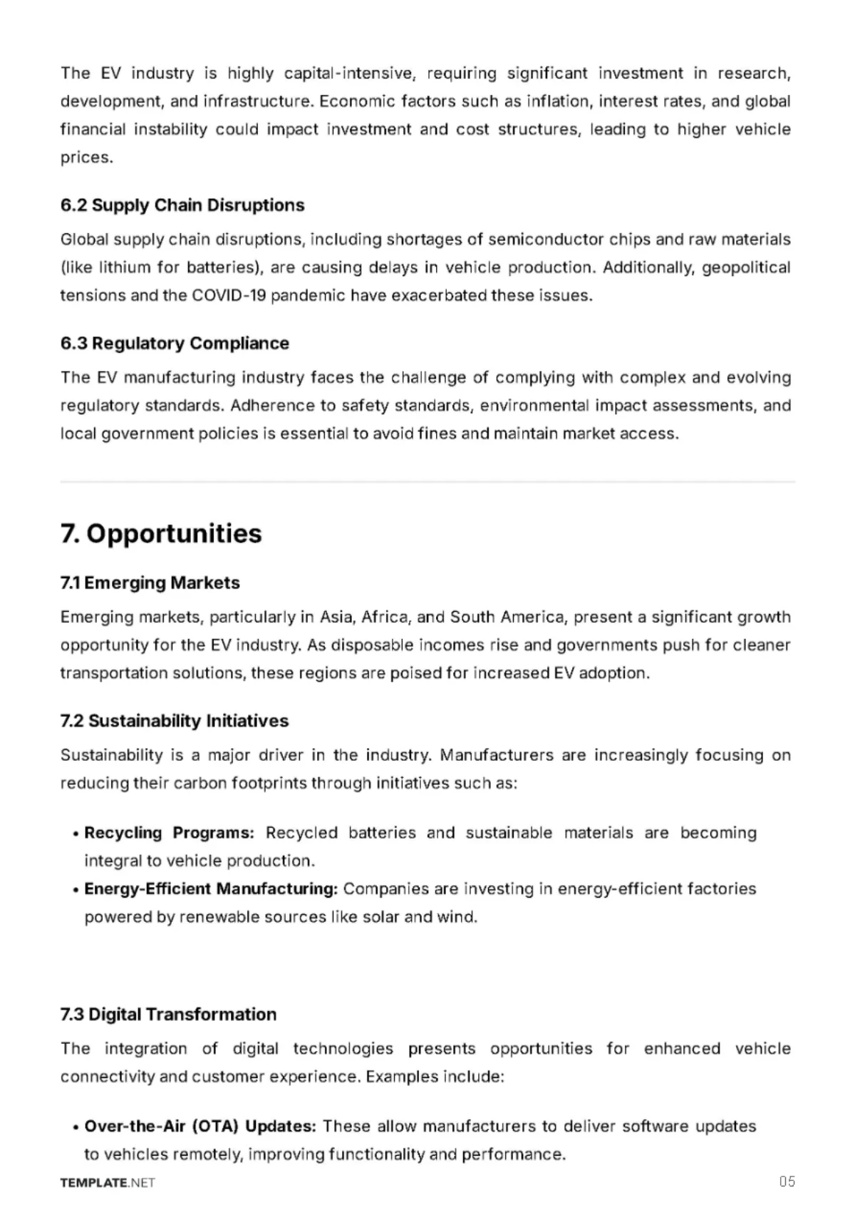 Free Industry Analysis Report Template to Edit Online