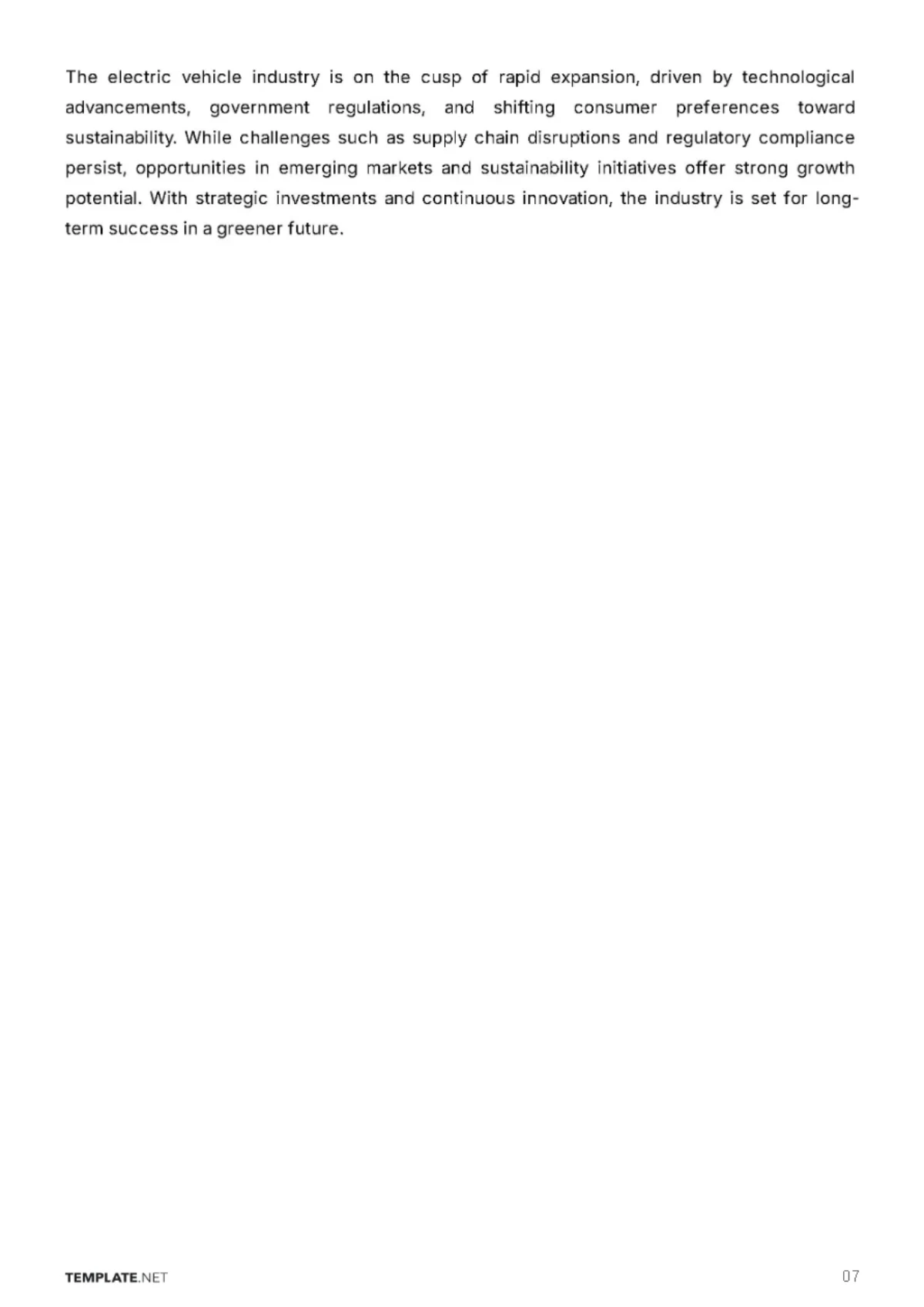 Free Industry Analysis Report Template to Edit Online