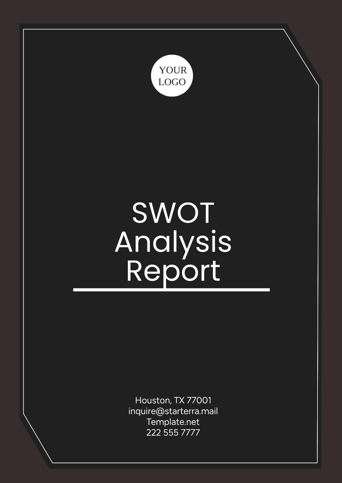 SWOT Analysis Report Template - Edit Online & Download