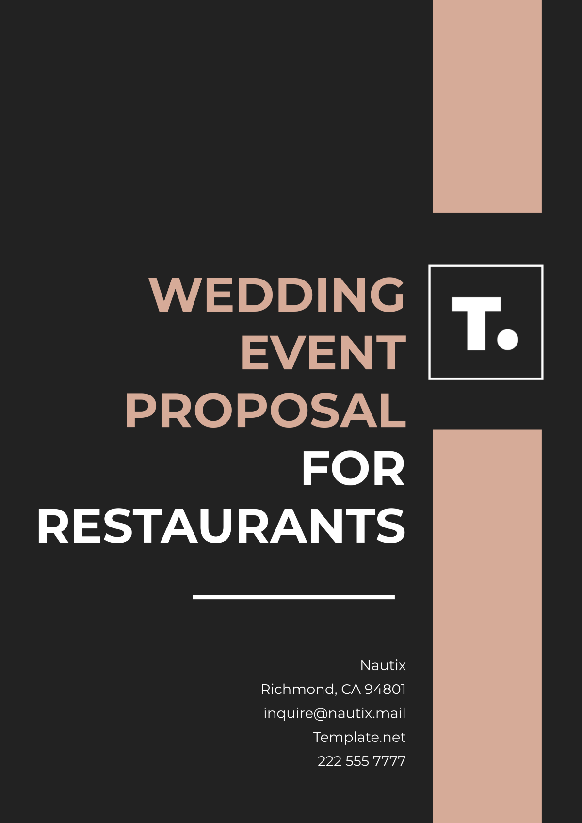 Wedding Event Proposal for Restaurants Template - Edit Online & Download