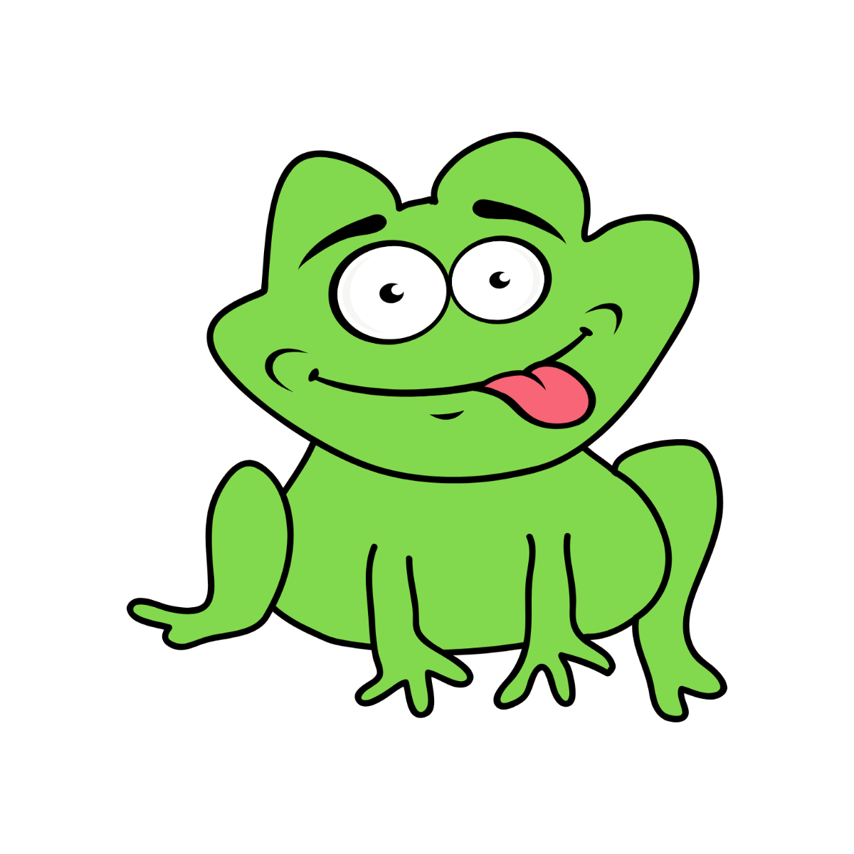 Free Funny Frog Clipart Template