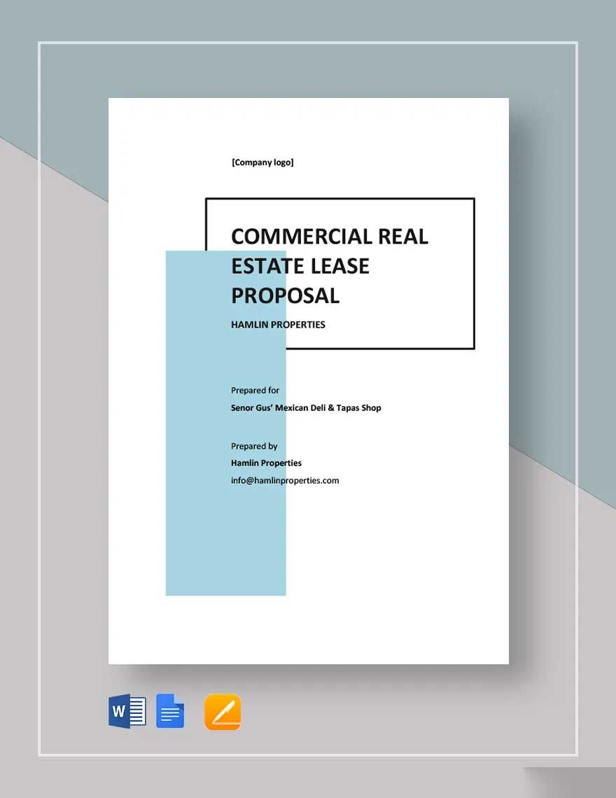 Basic Real Estate Proposal Template Google Docs, Word, Apple Pages