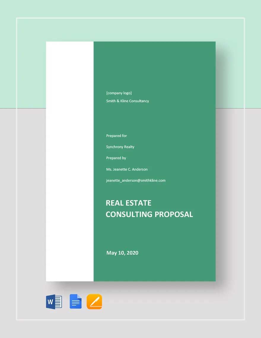 Real Estate Consulting Proposal Template
