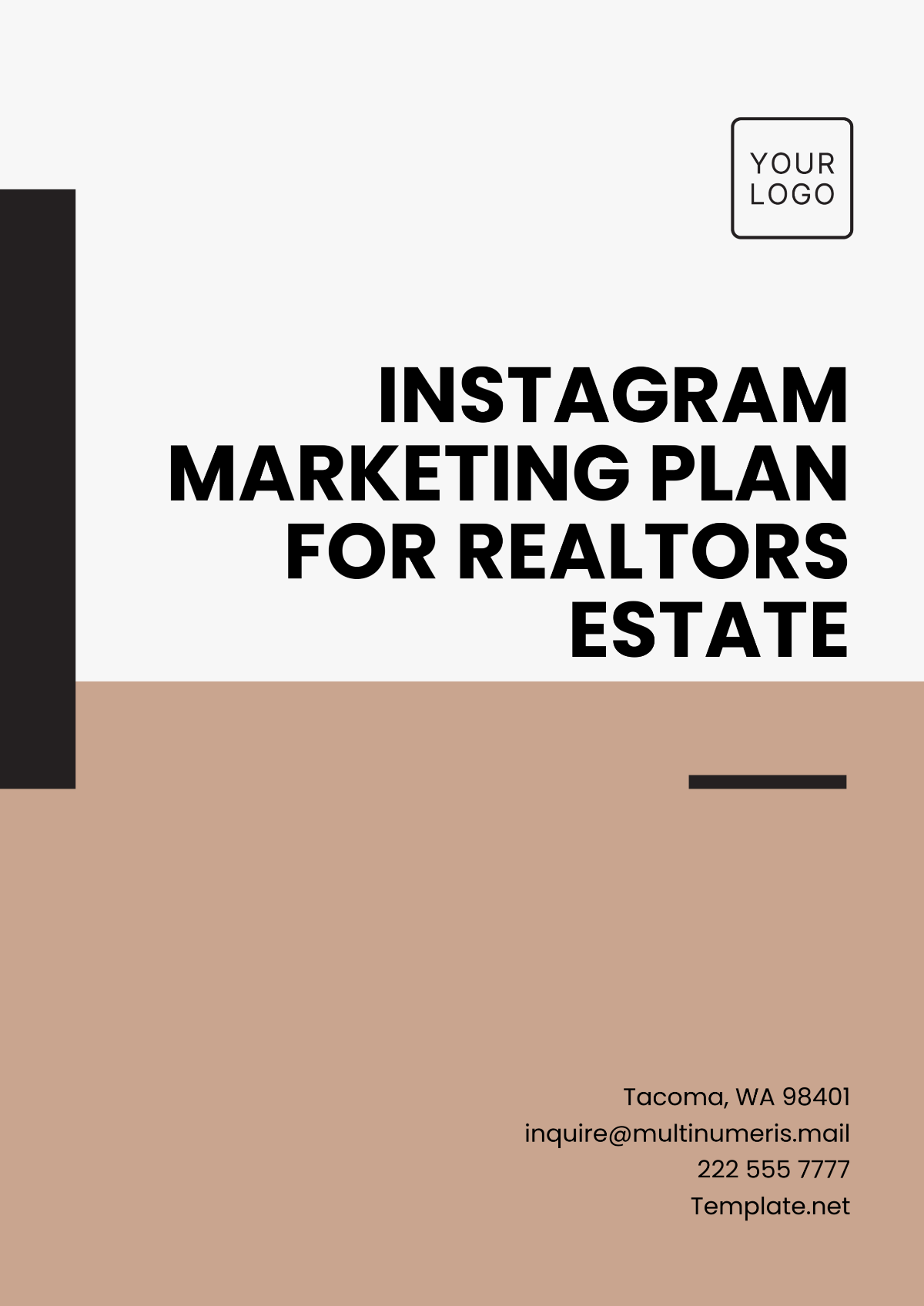 Free Instagram Marketing Plan for Realtors Estate Template