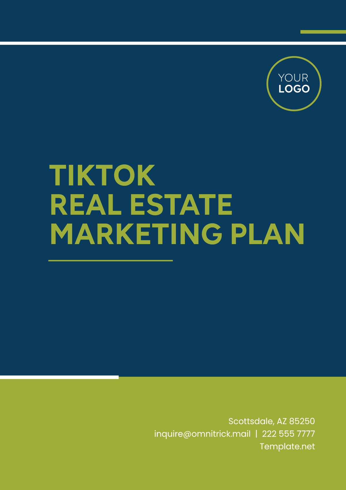 Free TikTok Real Estate Marketing Plan Template