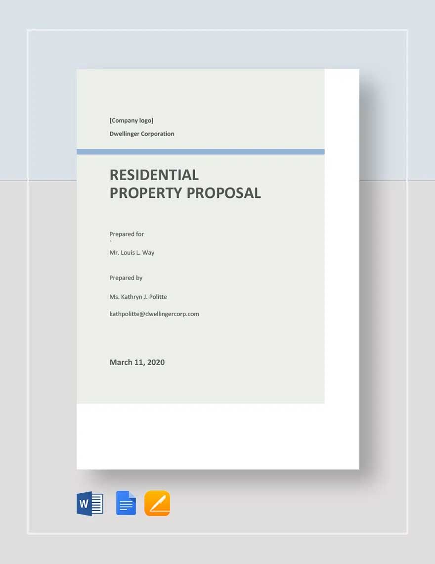 Real Estate Service Proposal Template