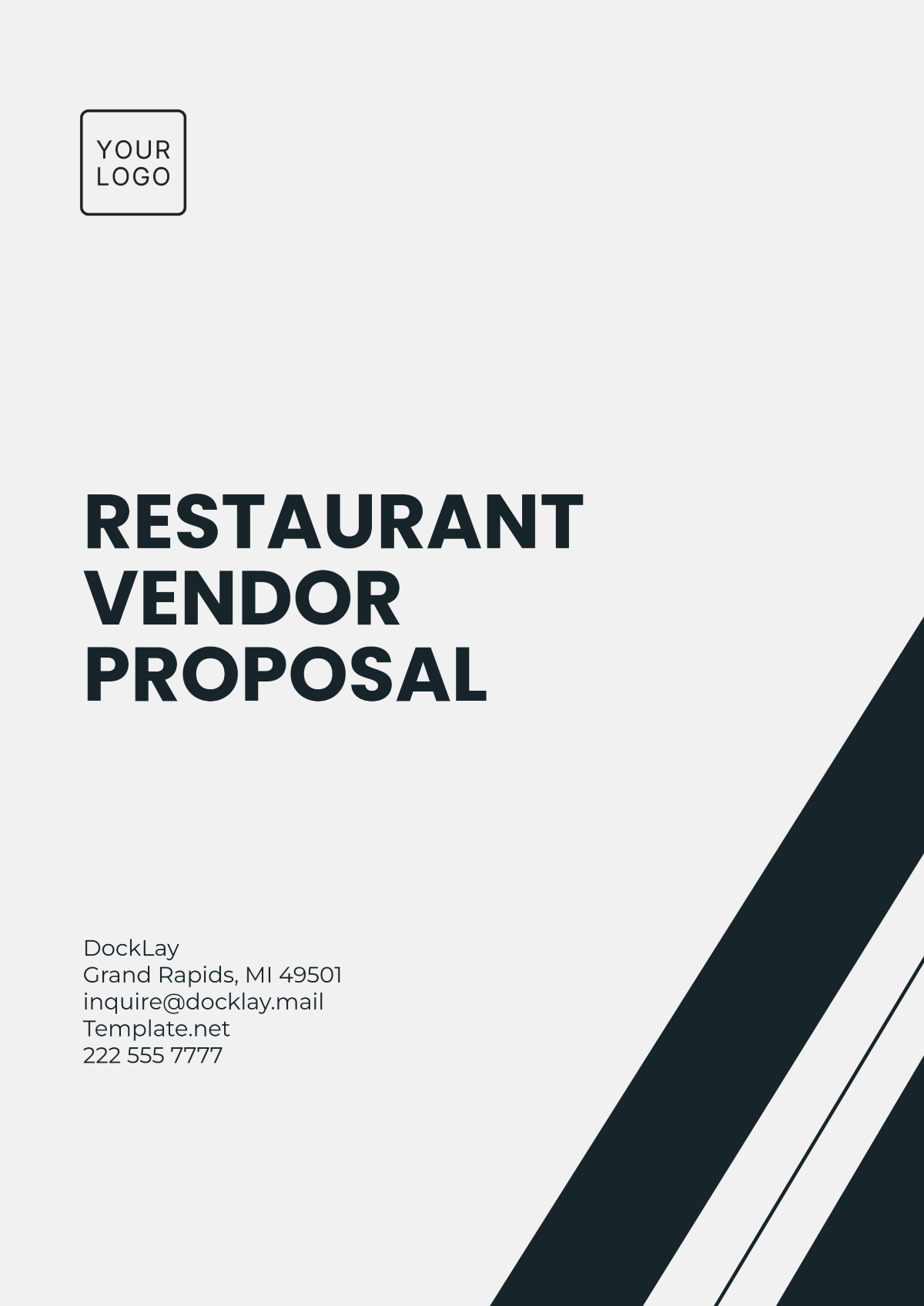 Restaurant Vendor Proposal Template