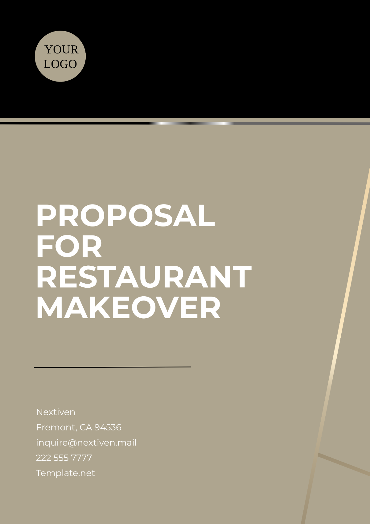 Proposal for Restaurant Makeover Template