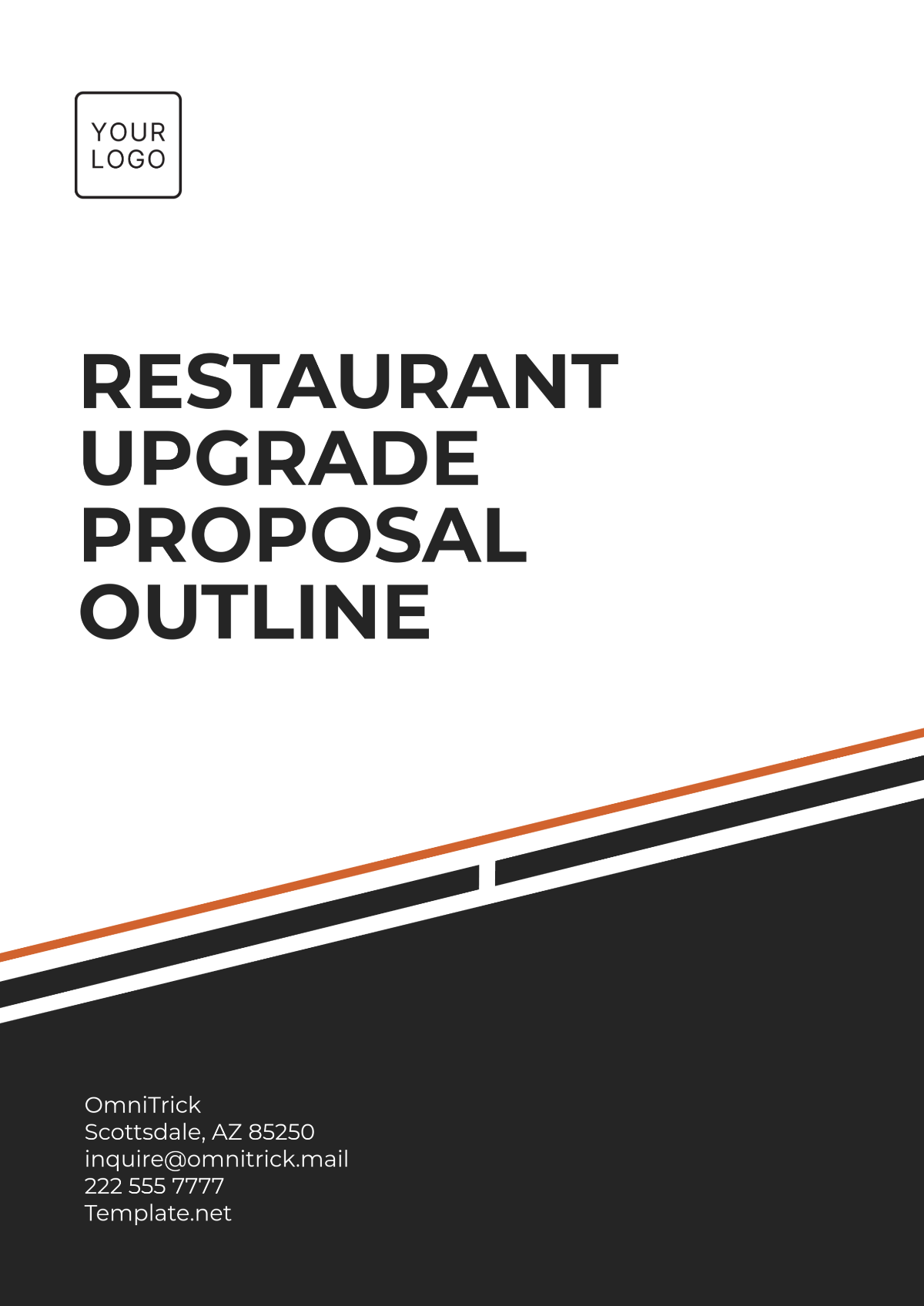 Restaurant Upgrade Proposal Outline Template - Edit Online & Download