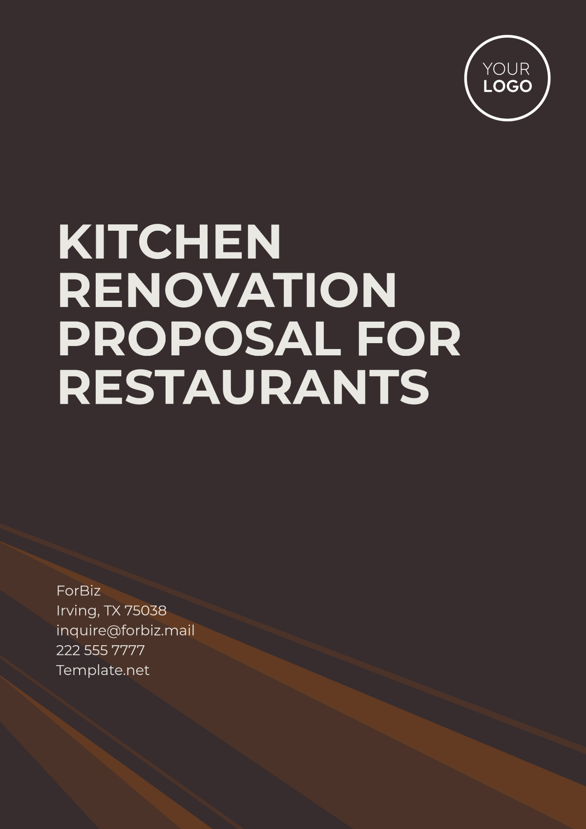 Kitchen Renovation Proposal for Restaurants Template - Edit Online & Download