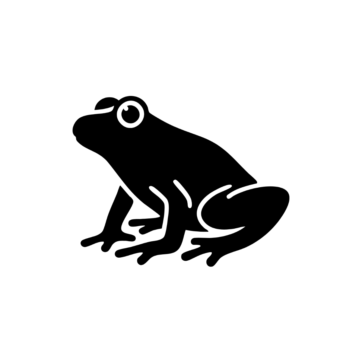 Free Frog Silhouette Clipart Template