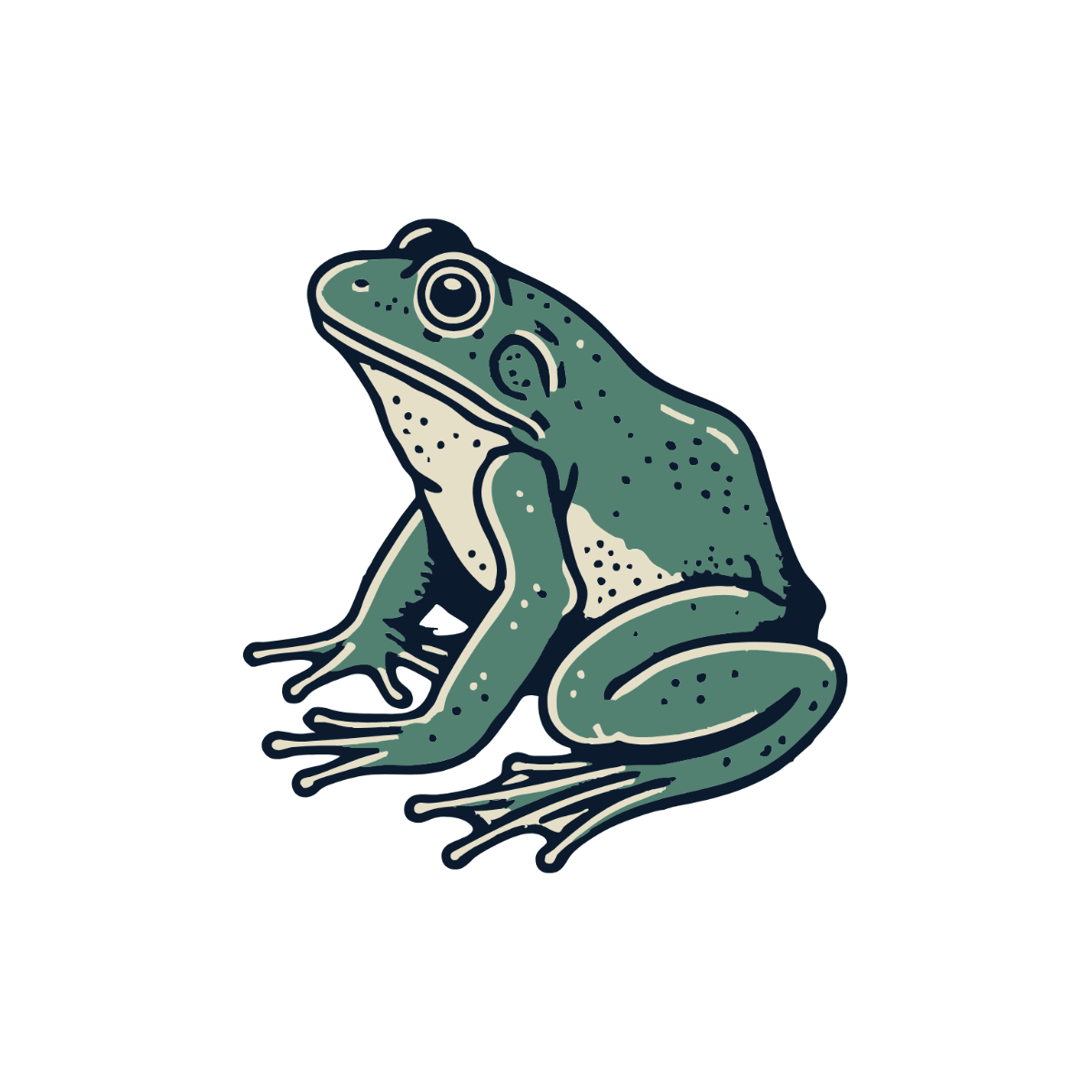 Free Vintage Frog Clipart Template