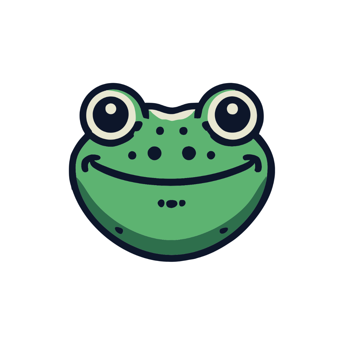 Free Frog Face Clipart Template