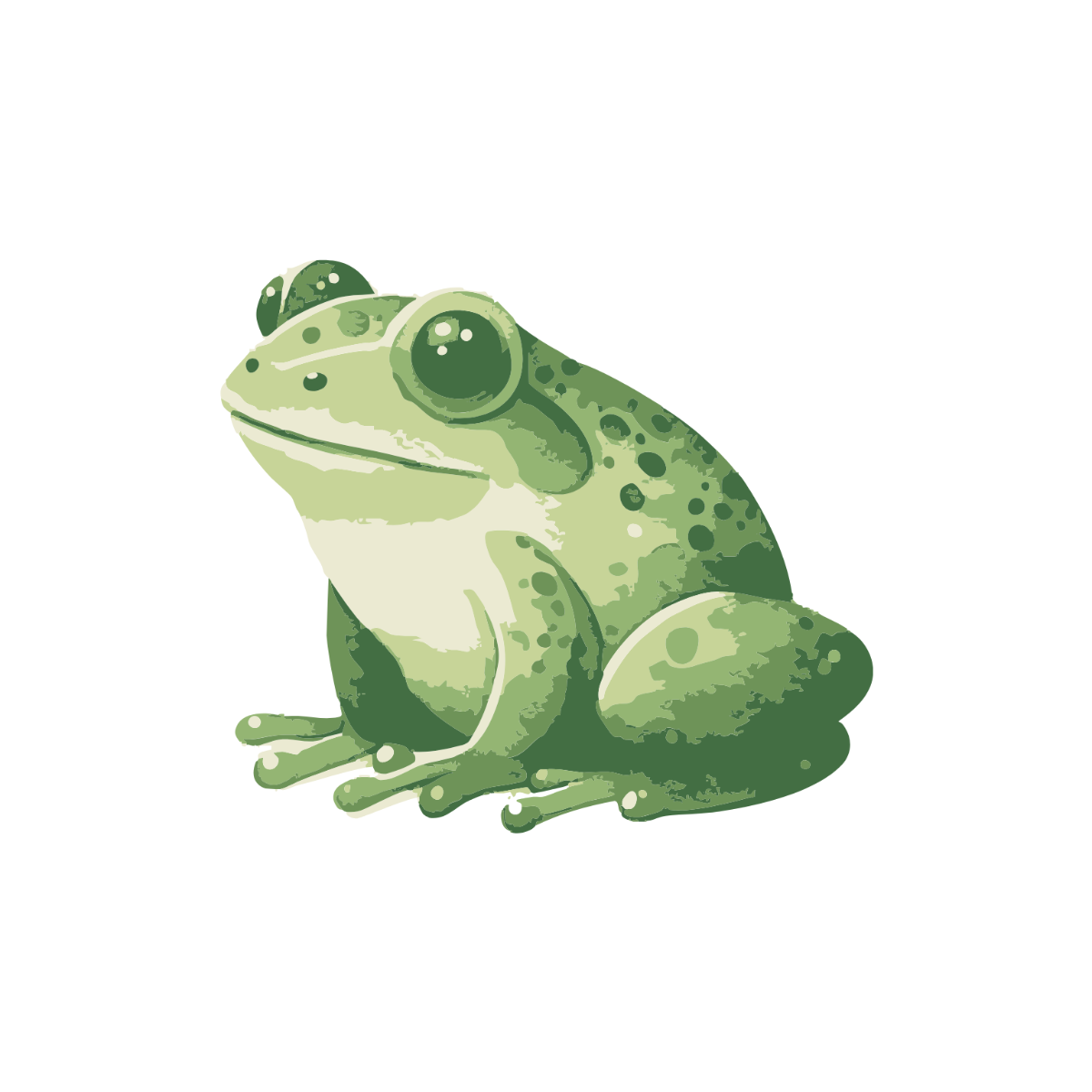 Free Watercolor Frog Clipart Template