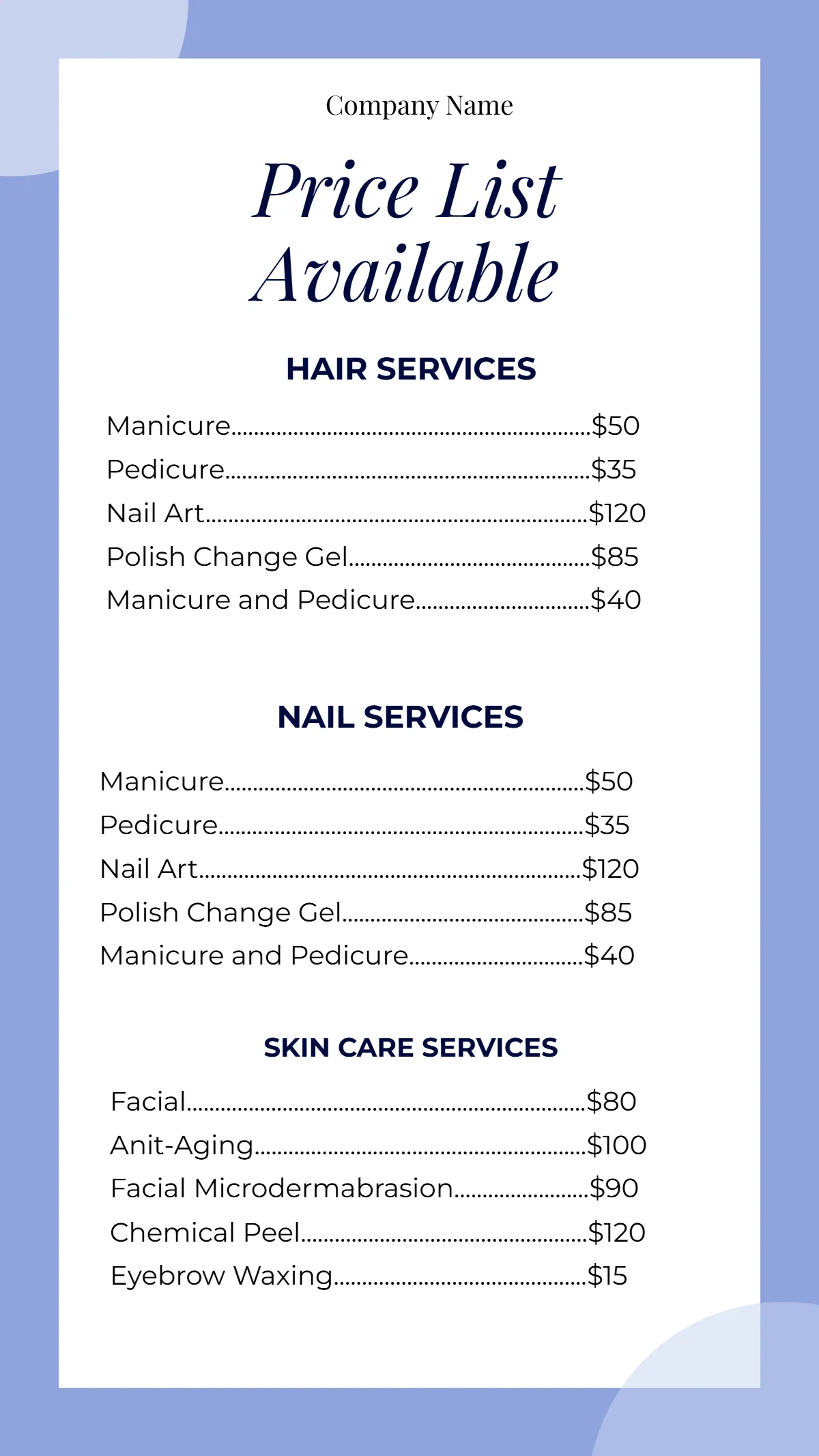Free Bakery Price List Template To Edit Online Free Bakery Price List Template To Edit Online