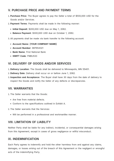 Free Printable Commerce Agreement Template to Edit Online