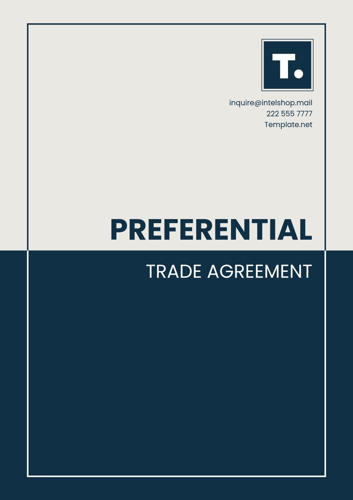 Preferential Trade Agreement Template - Edit Online & Download