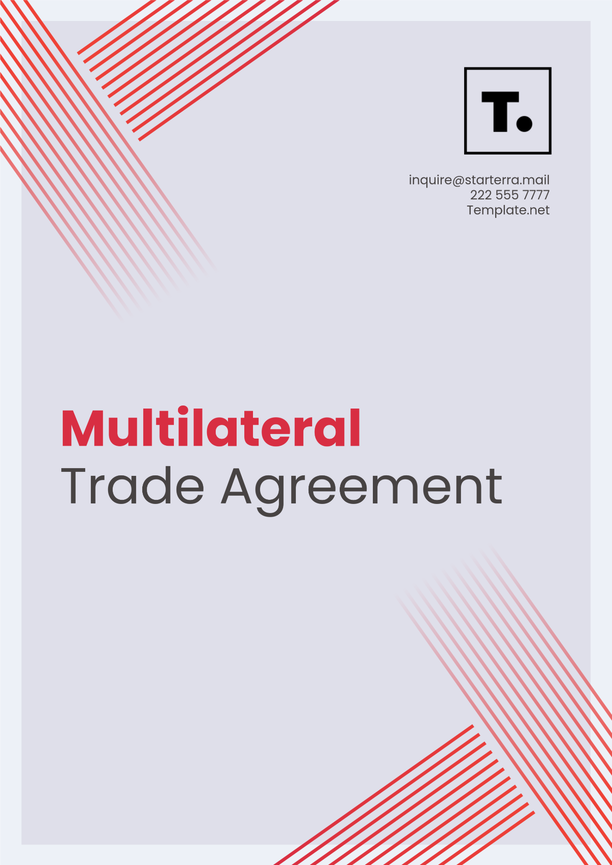 Multilateral Trade Agreement Template - Edit Online & Download