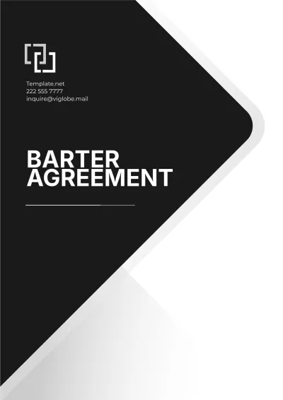 Free Barter Agreement Format Template to Edit Online