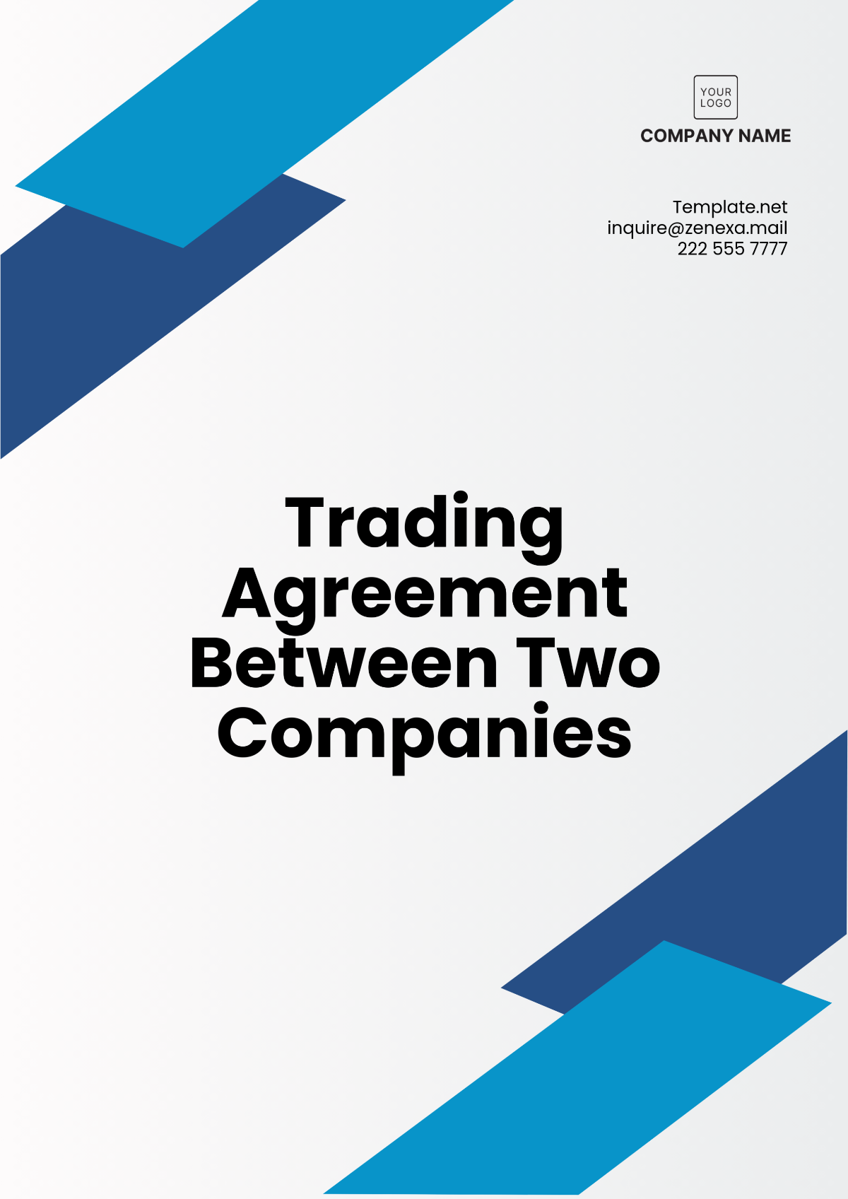 Trading Agreement Between Two Companies Template - Edit Online & Download