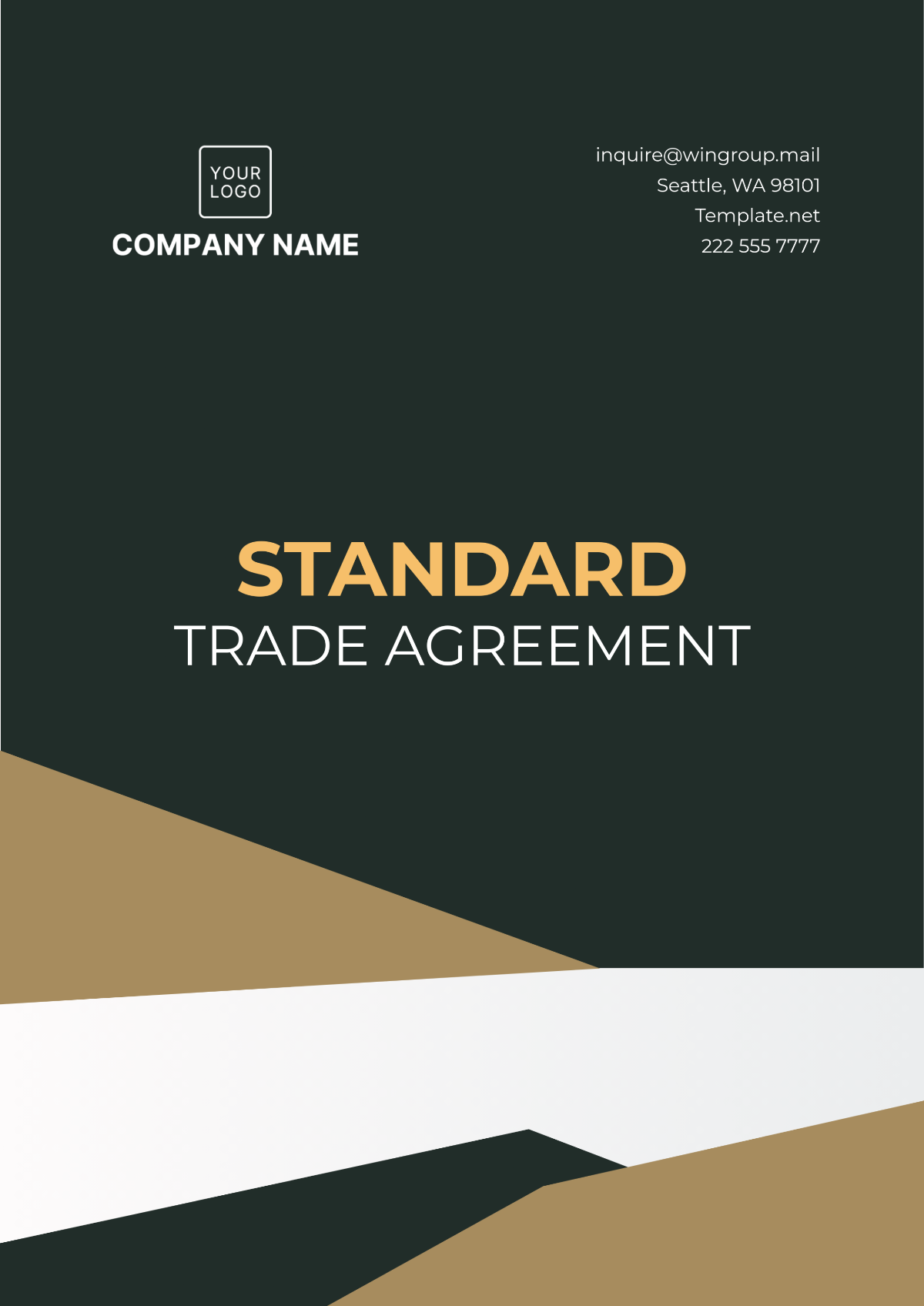 Free Standard Trade Agreement Template Edit Online Download Template Net