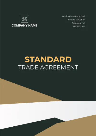 Free Standard Trade Agreement Template to Edit Online