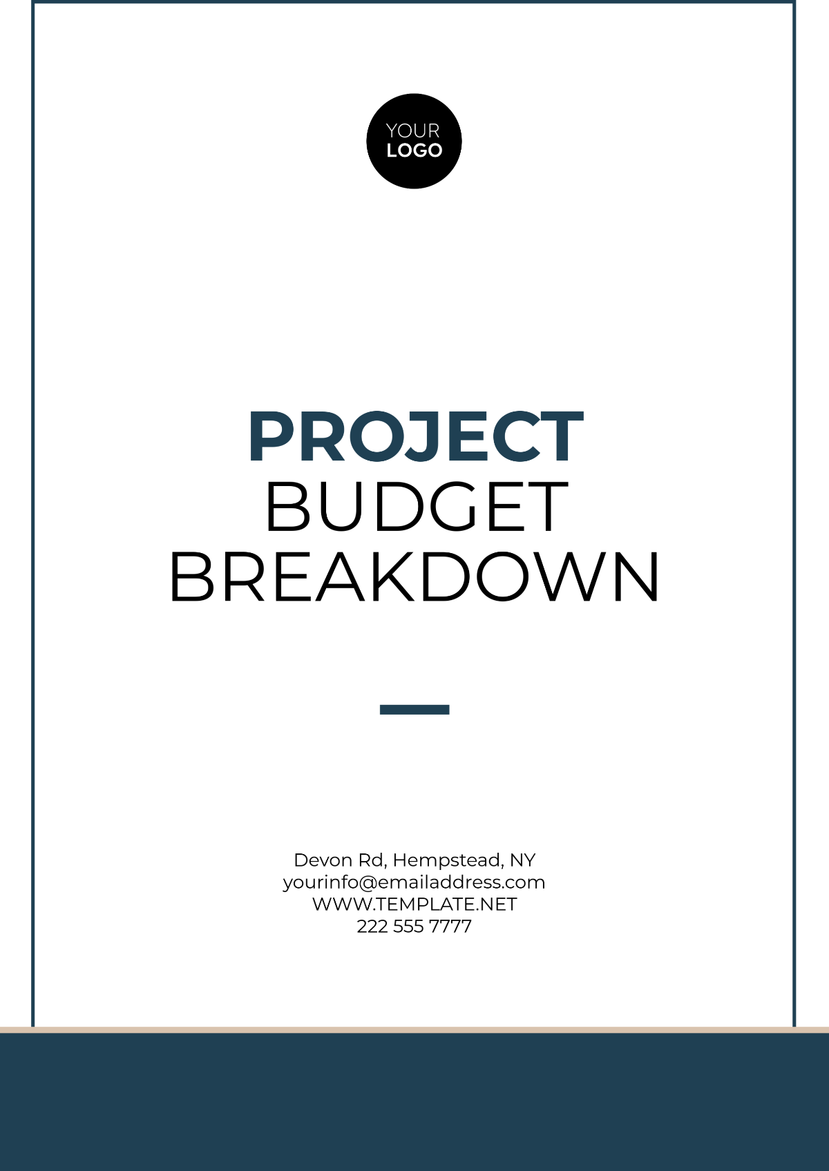 Project Budget Breakdown Template - Edit Online & Download